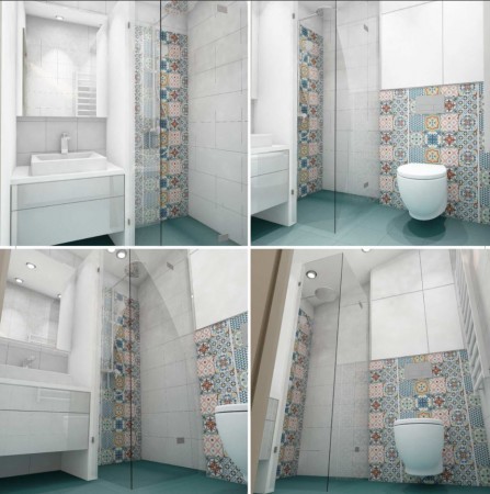 Projekt mieszkania w Krakowie - łazienka 2